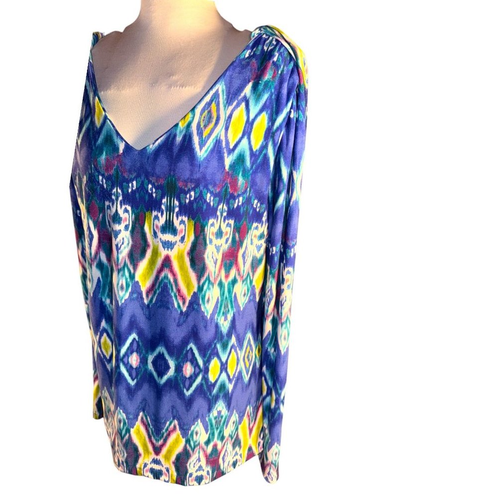 Jones New York Colorful Tye Dye Design Tunic Women Size XL - Picture 3 of 9